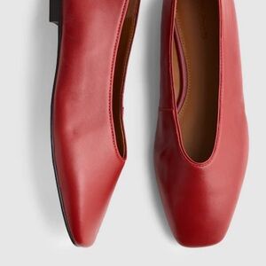 Madewell Pointed-Toe Ballet Flat in Red